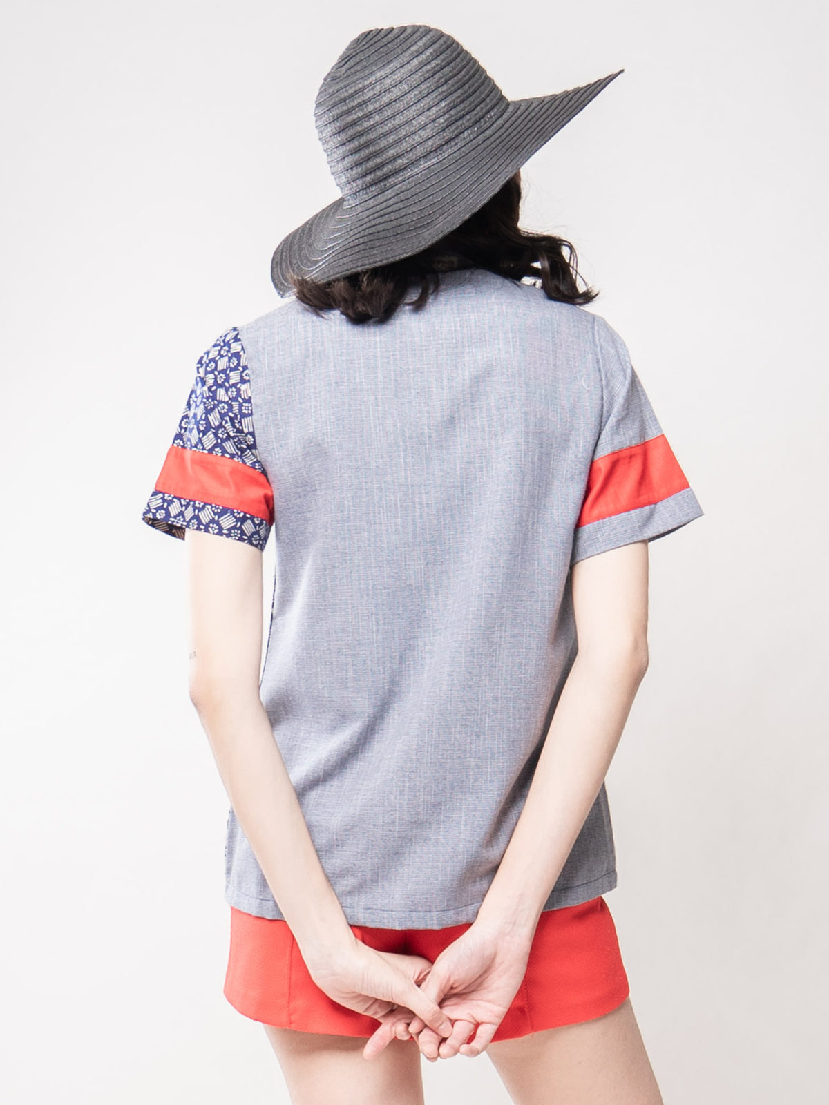 Sierra Blouse Navy Red - Image 4