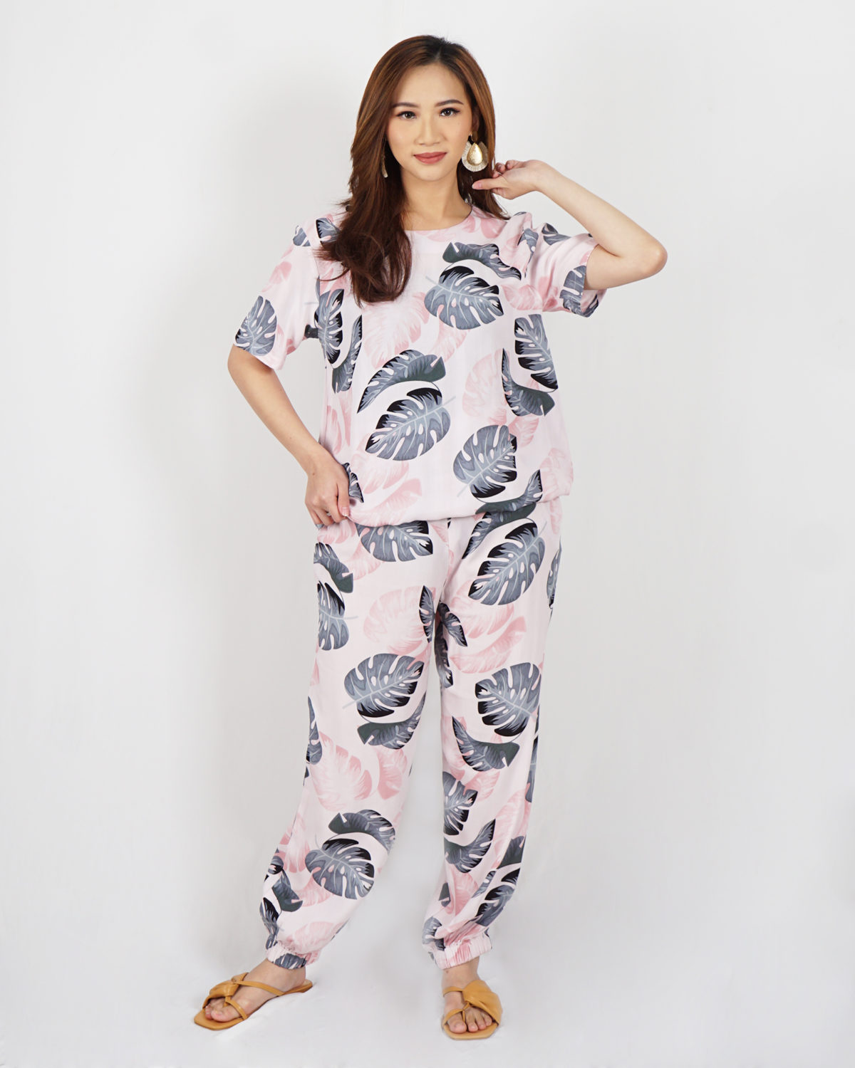 Karleen Set Pink Leaves