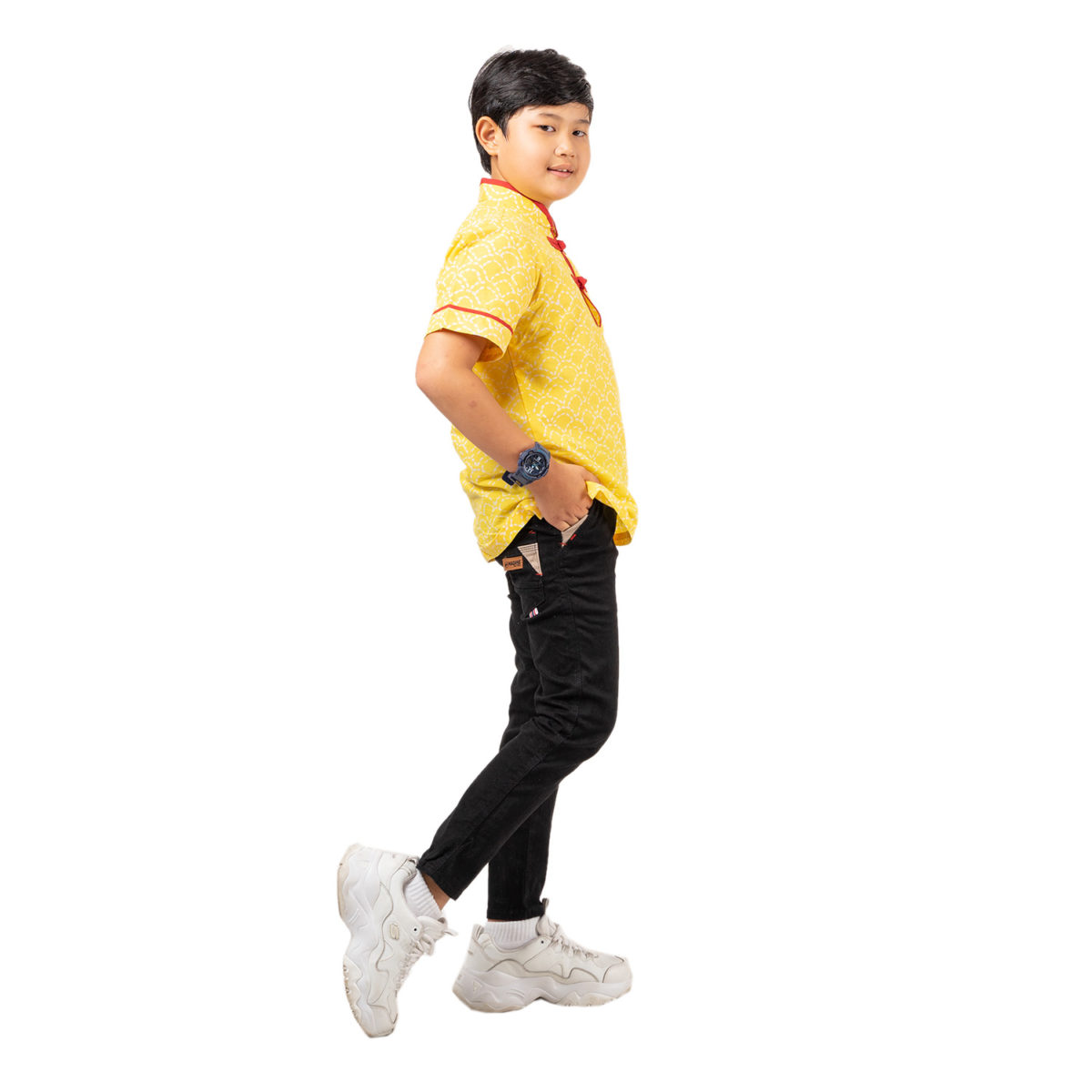 Wushu Shirt Kids Yellow - Image 3