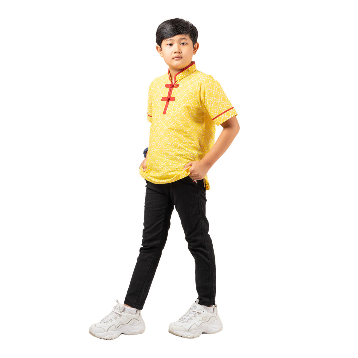 Wushu Shirt Kids Yellow - Image 4