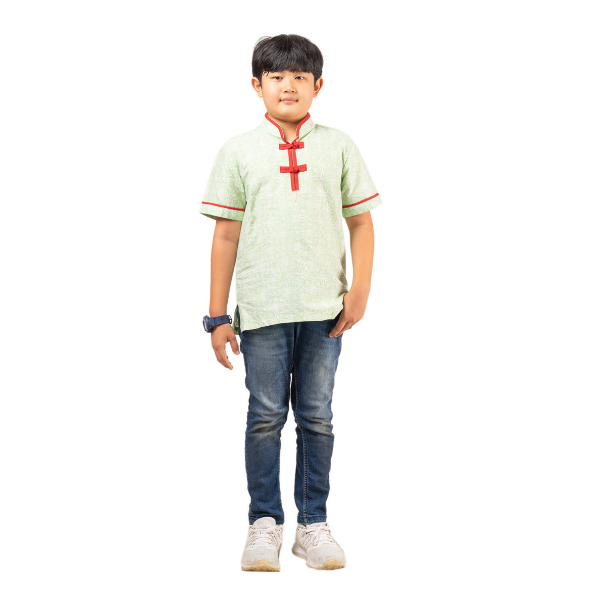 Wushu Shirt Kids Green - Image 4