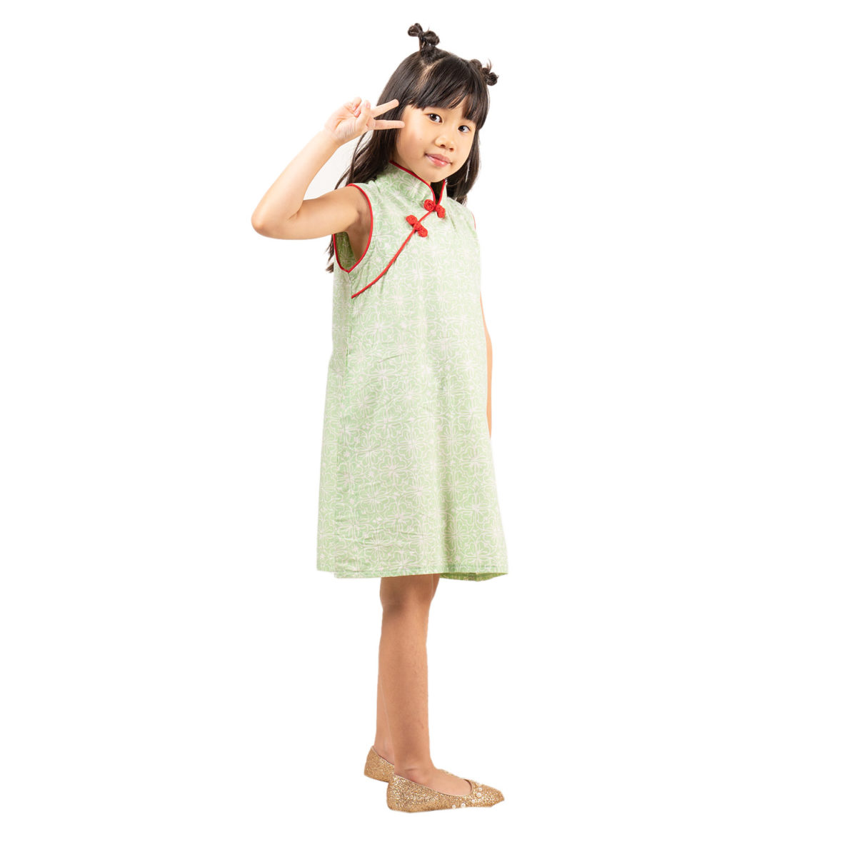 Shang Chi Dress Kids Green - Image 3