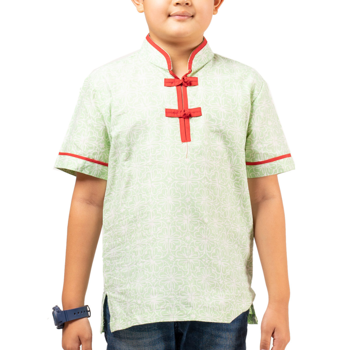 Wushu Shirt Kids Green - Image 2