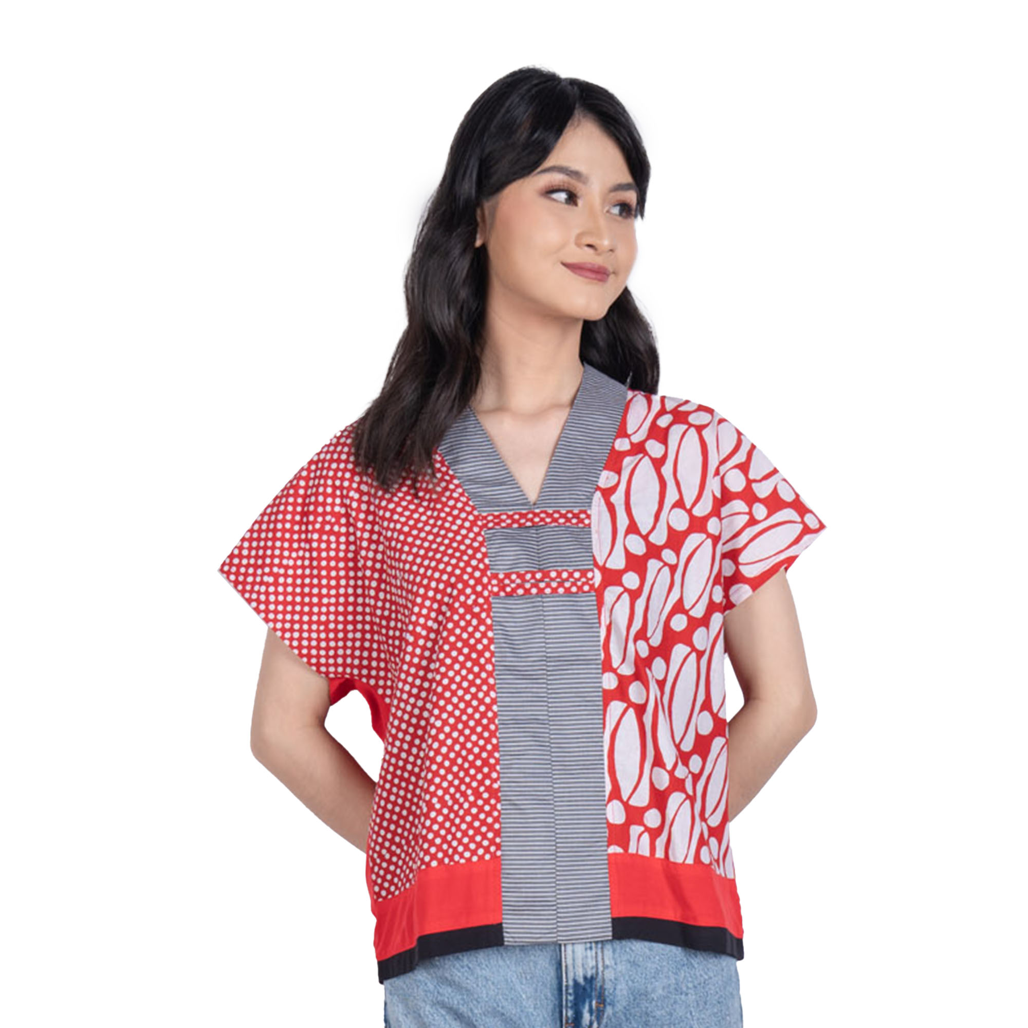 Inara Blouse Parang Red