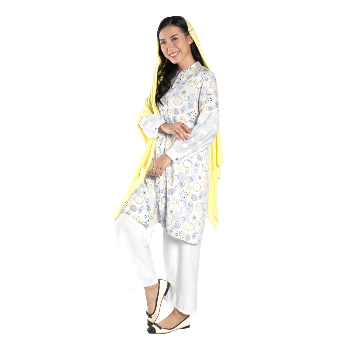 Aliyah Tunic Grey Yellow - Image 5