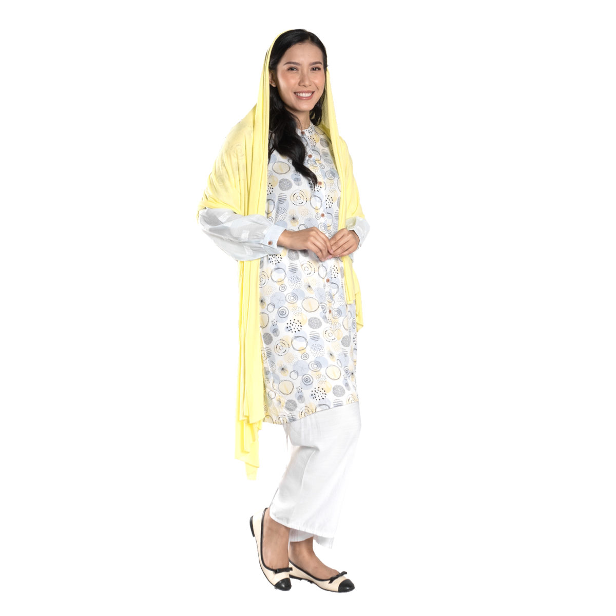 Aliyah Tunic Grey Yellow - Image 3