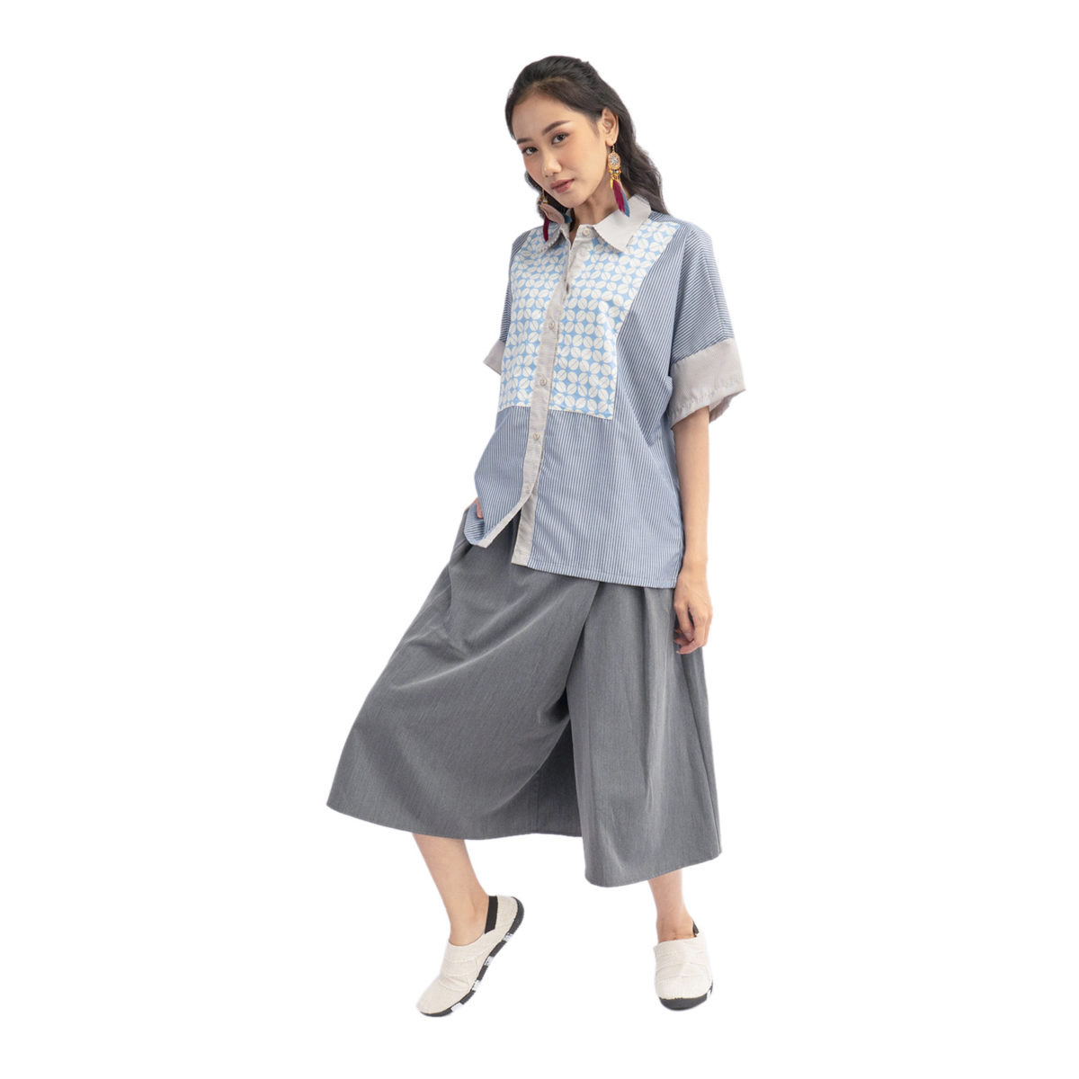 Scarlet Shirt Kawung Blue - Image 4