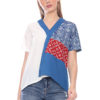 Veti Blouse White Blue