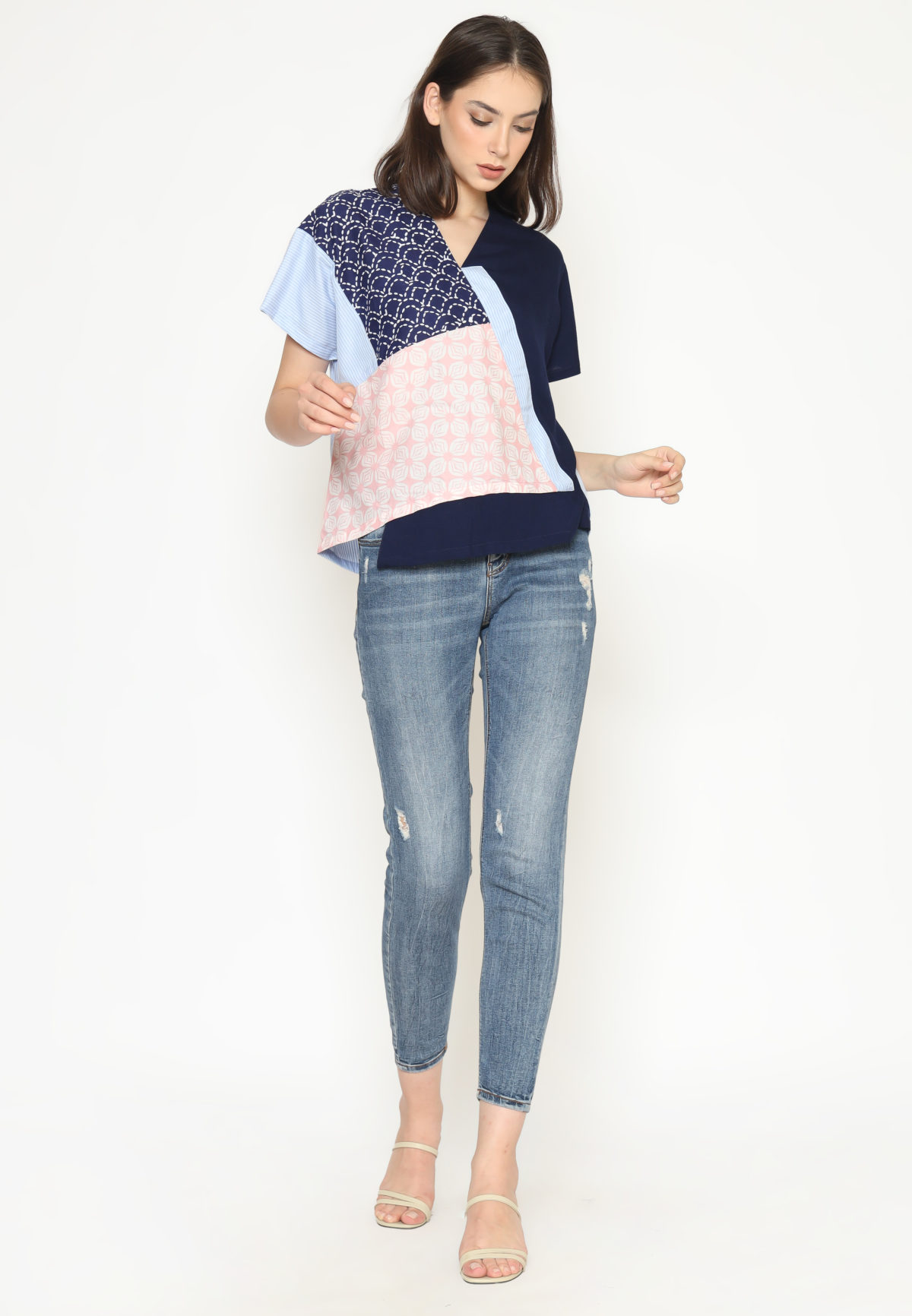 Belle Blouse Navy Blue - Image 5
