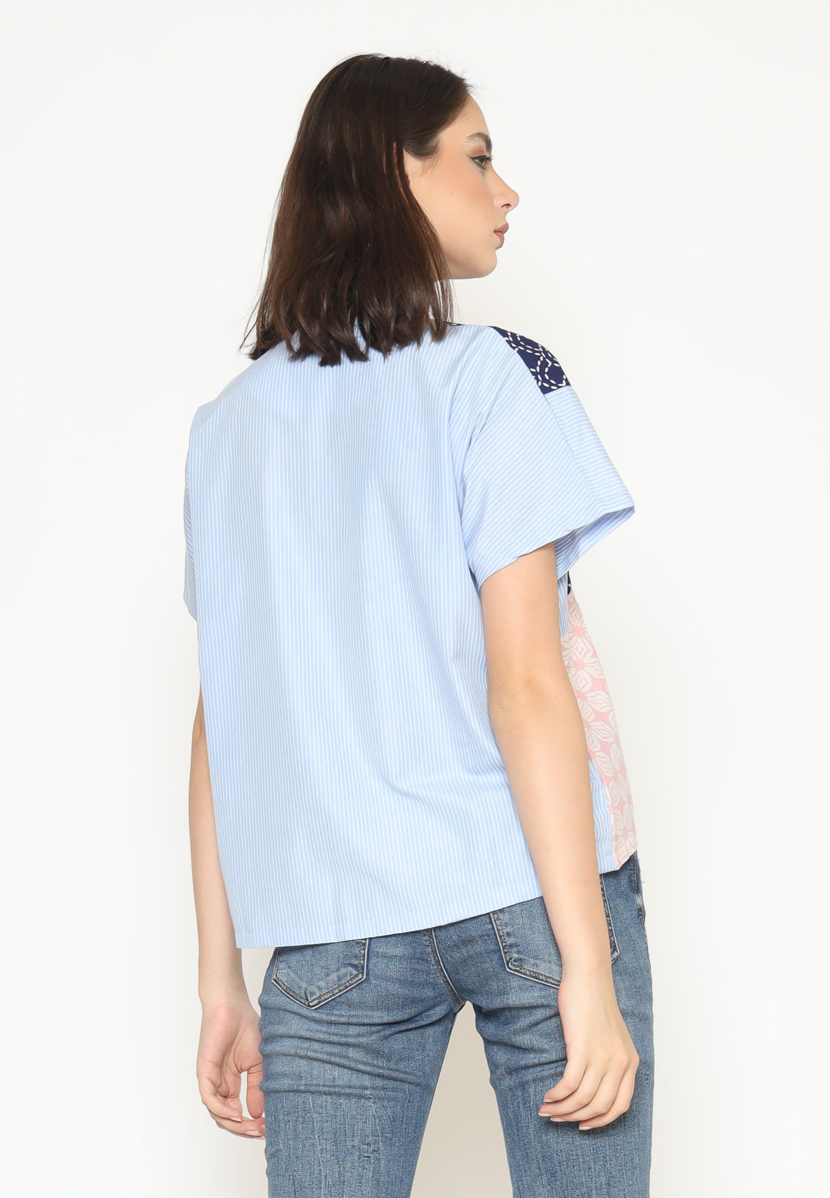 Belle Blouse Navy Blue - Image 4