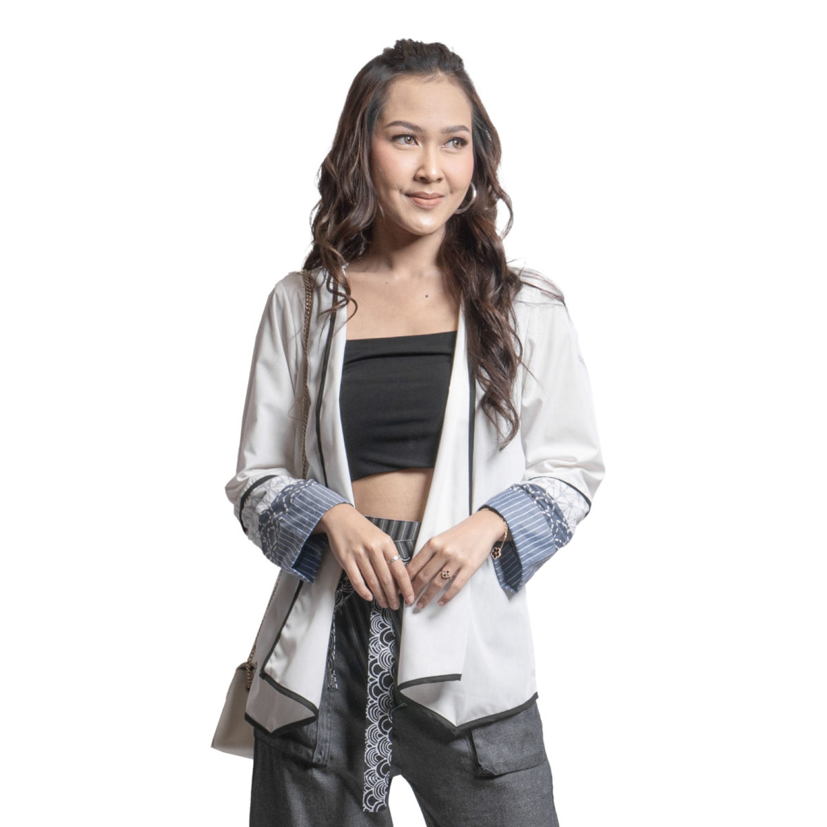 College Blazer White