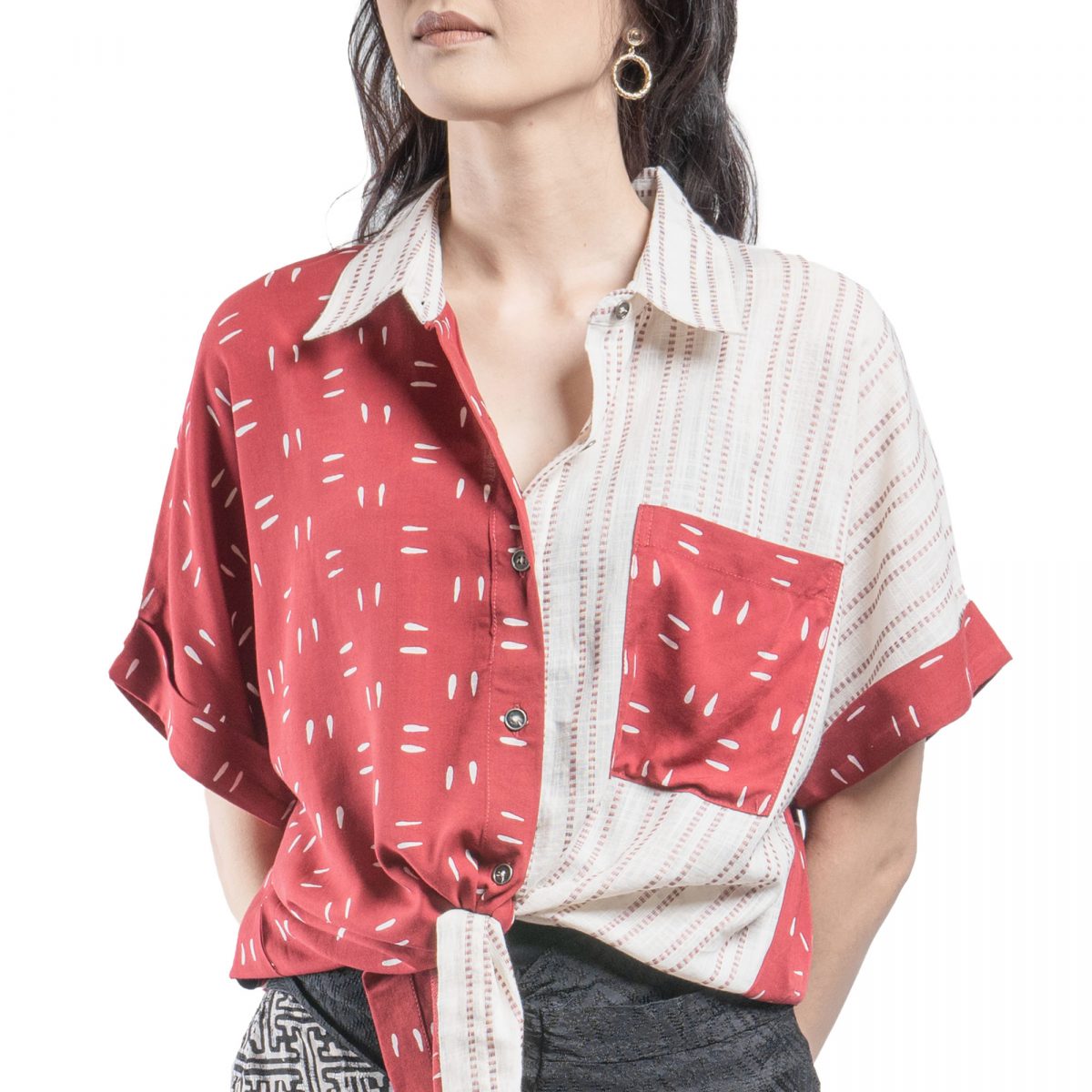 Esther Shirt Red White - Image 2