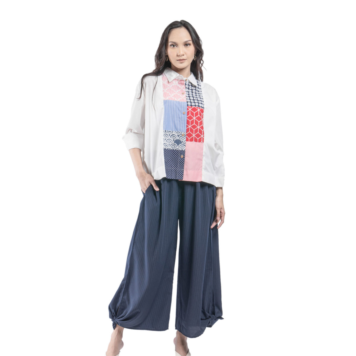 Gracia Pants Stripe Navy - Image 2