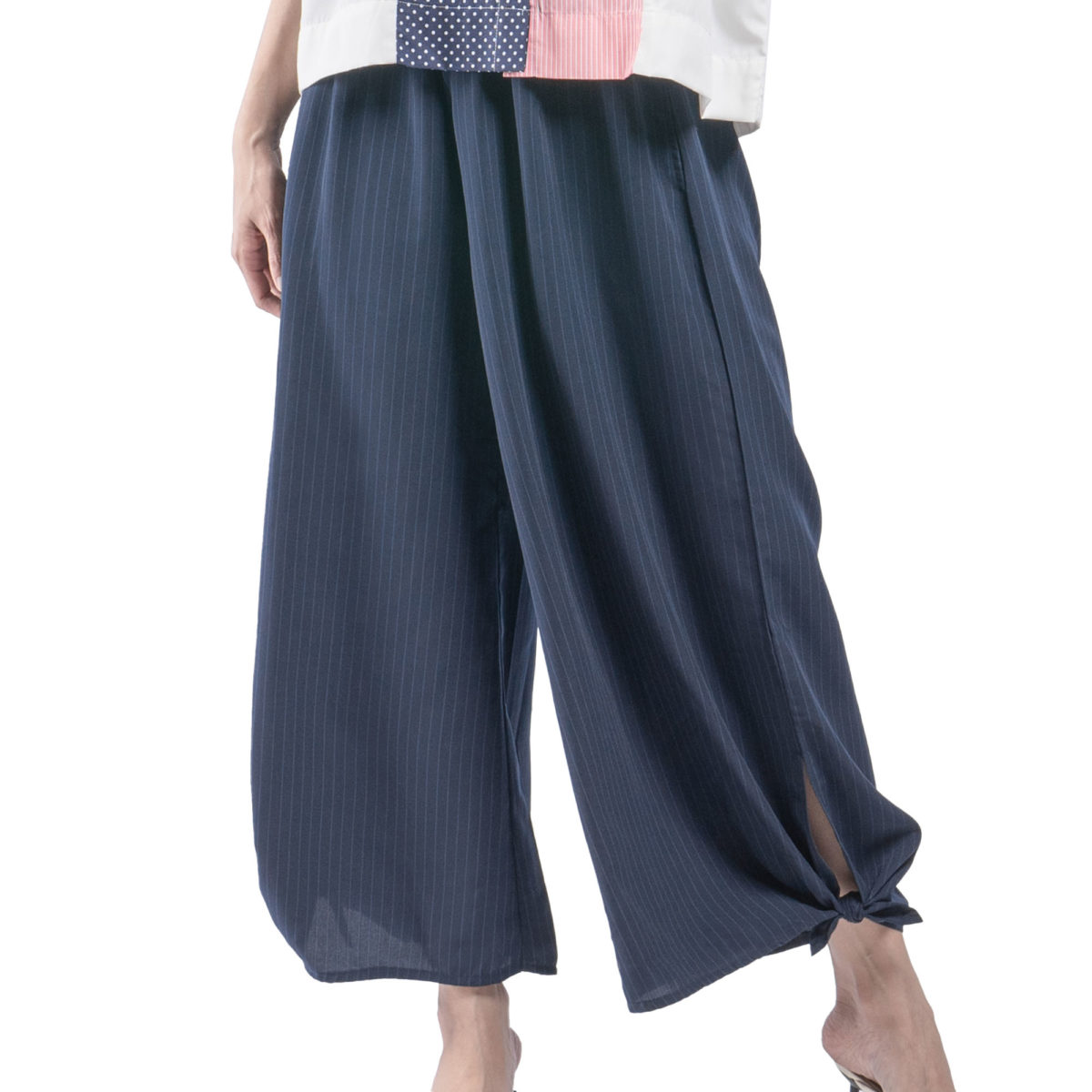 Gracia Pants Stripe Navy