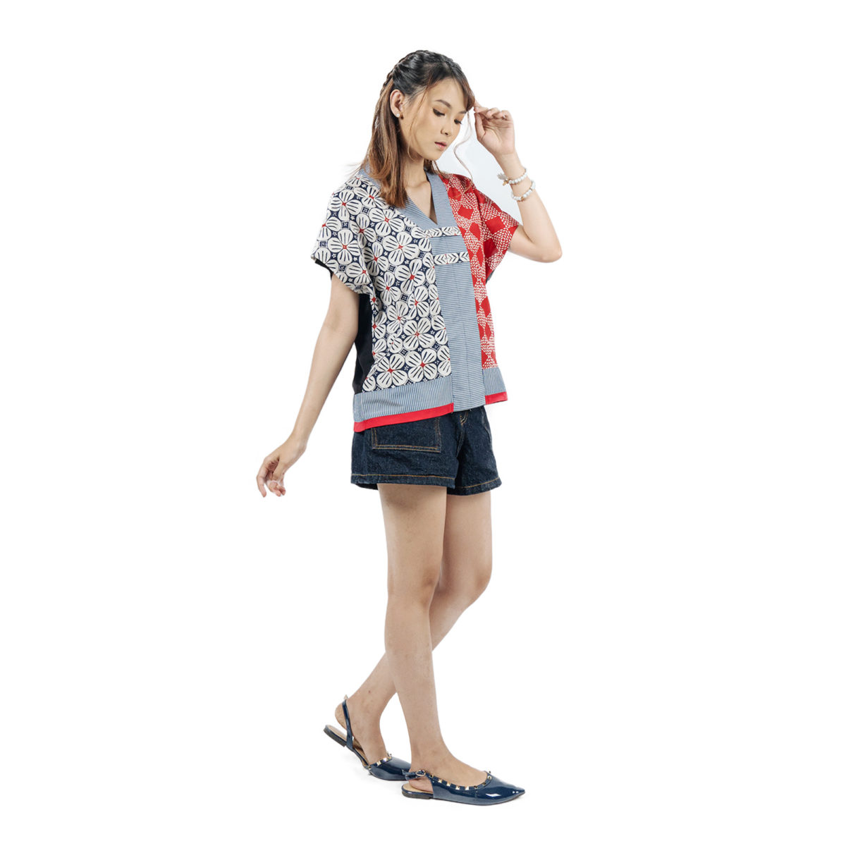 Inara Blouse Multi Color Red - Image 3
