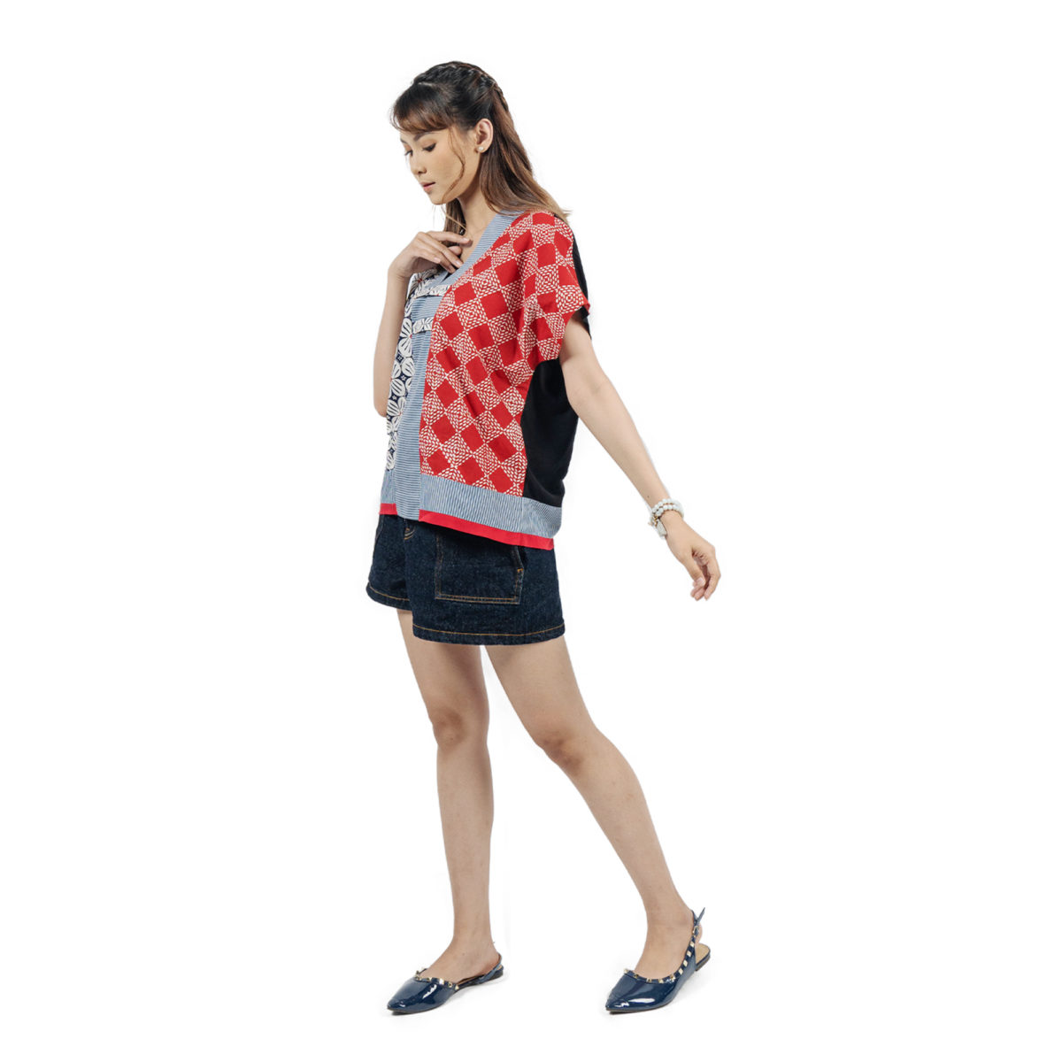 Inara Blouse Multi Color Red - Image 5