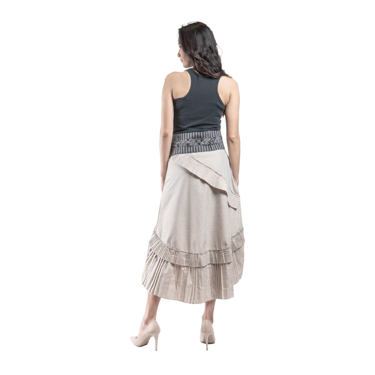 Obi Belt Stripe Black Grey - Image 6