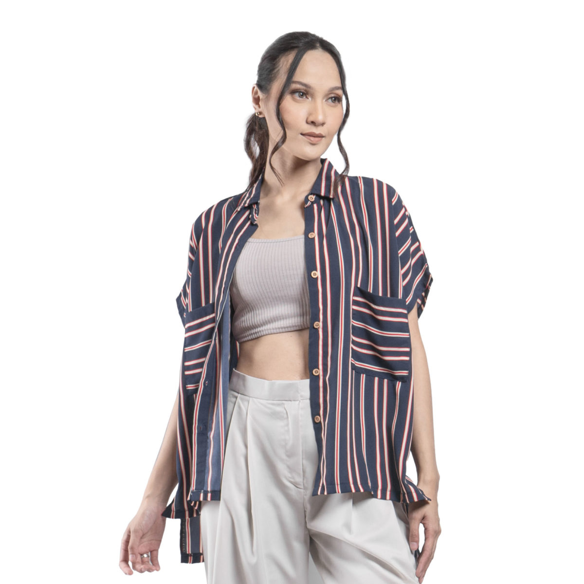 Ivana Shirt Navy Orange