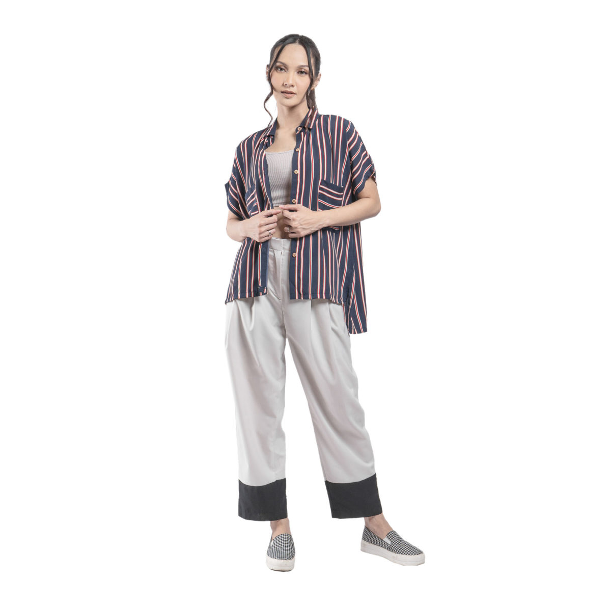 Ivana Shirt Navy Orange - Image 4