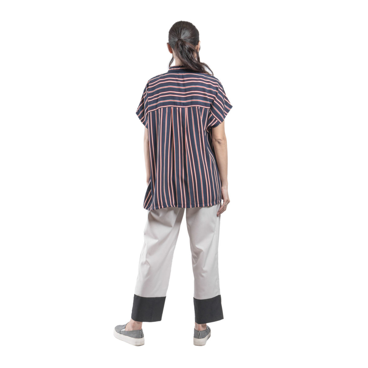 Ivana Shirt Navy Orange - Image 6