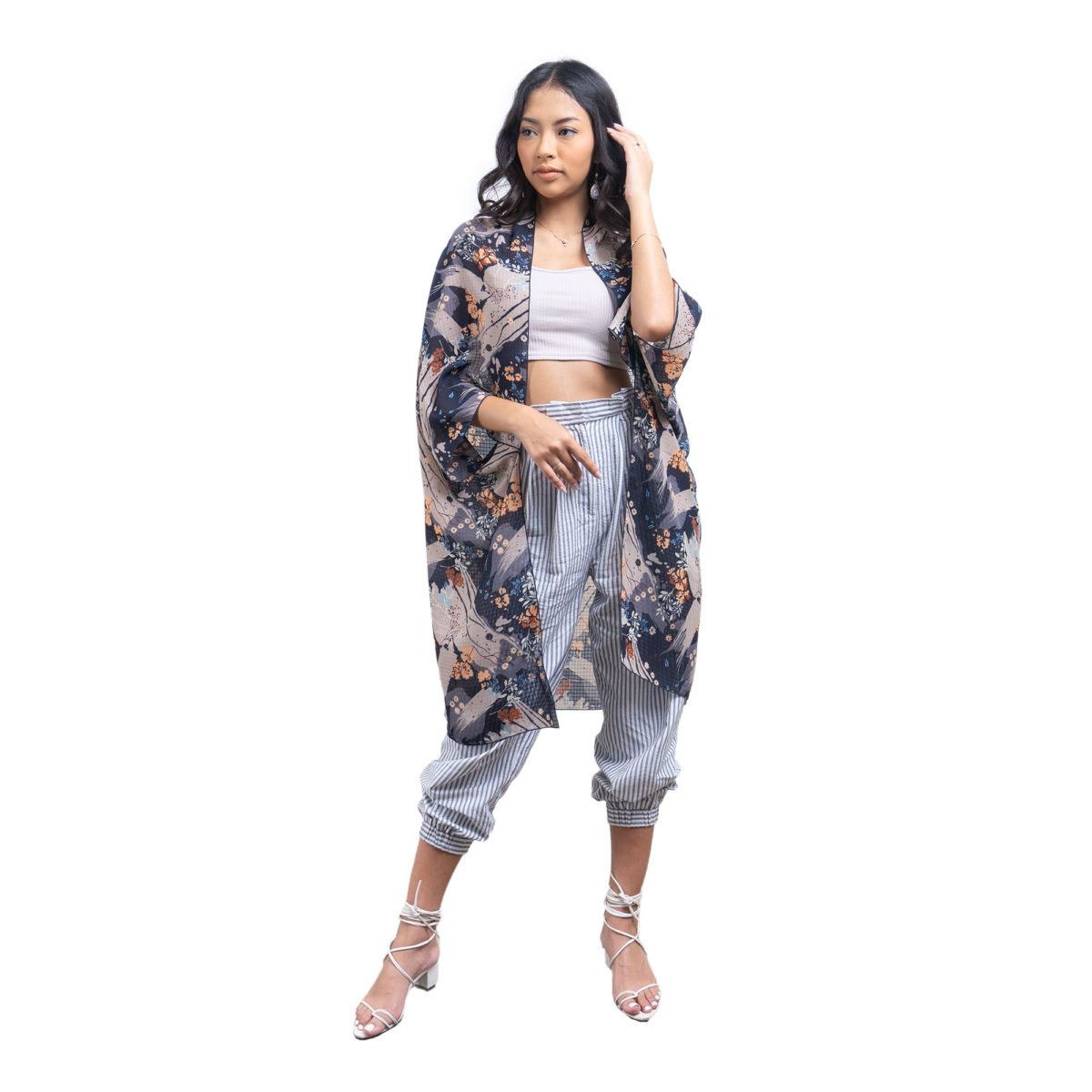 Avery Blazer Flower Navy - Image 4