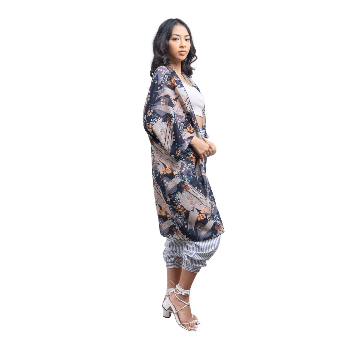 Avery Blazer Flower Navy - Image 3