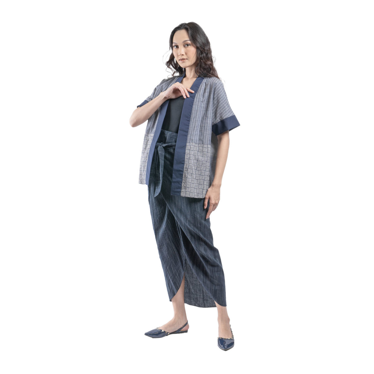 Marbella Blazer Grey Navy - Image 5