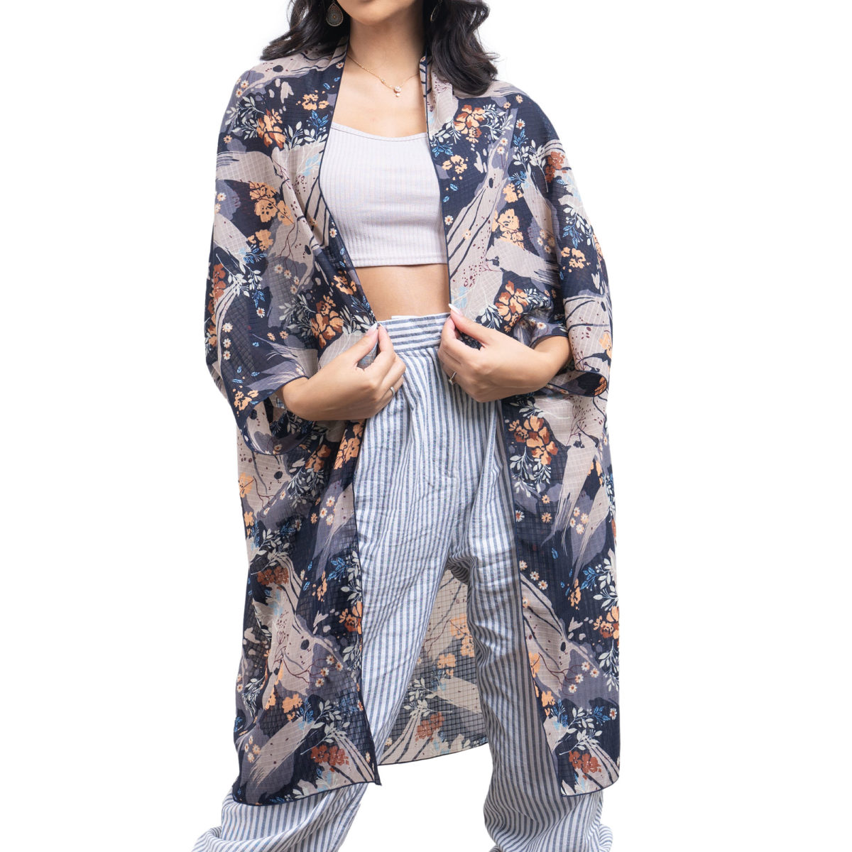 Avery Blazer Flower Navy - Image 2