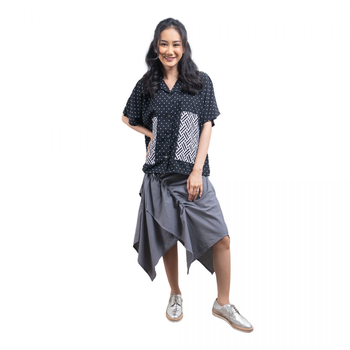 Loria 2 Shirt Black Polkadot - Image 4
