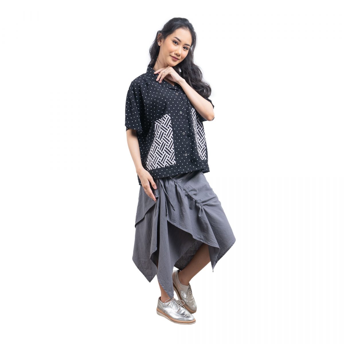 Loria 2 Shirt Black Polkadot - Image 3