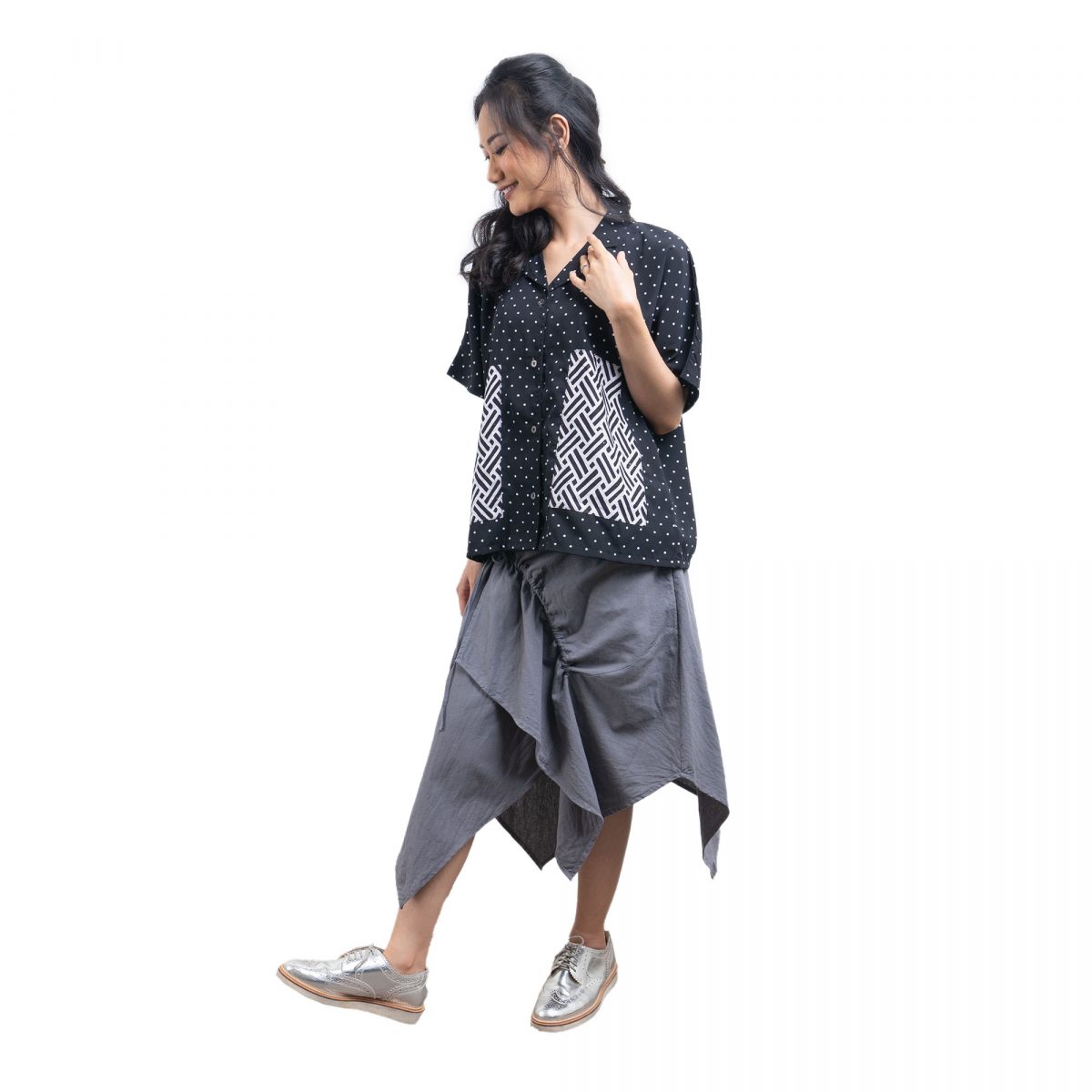 Loria 2 Shirt Black Polkadot - Image 5