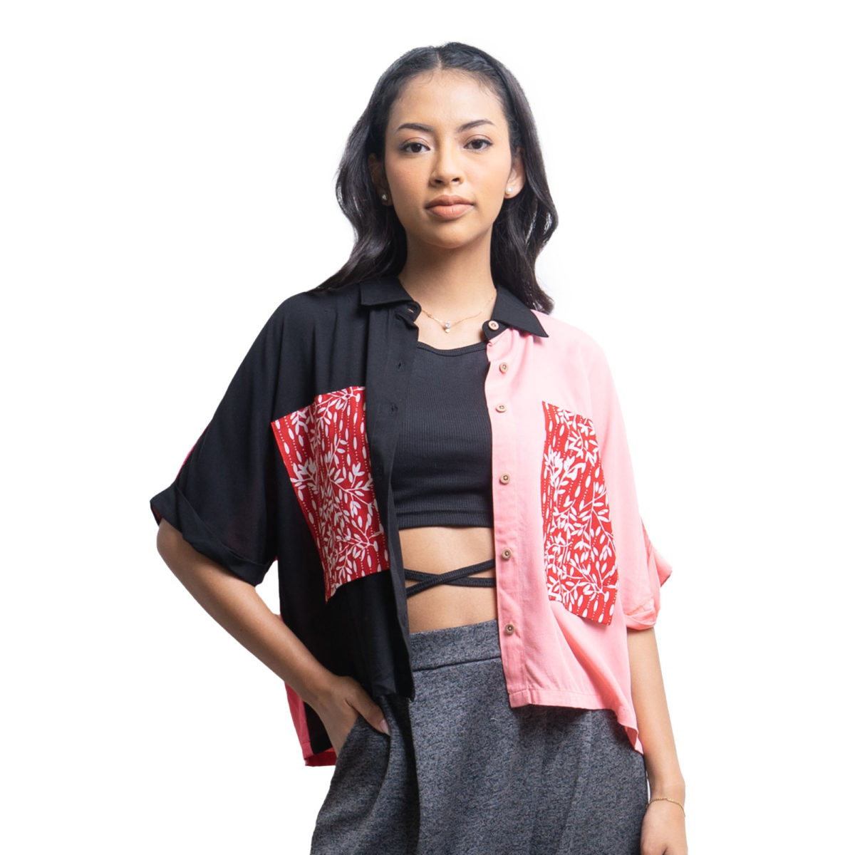 Lulu Shirt Black Pink