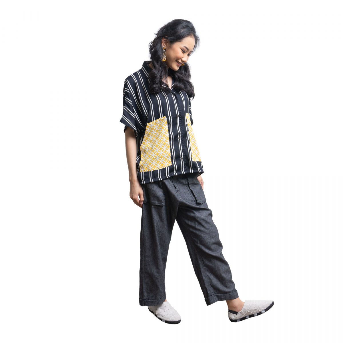 Loria 2 Shirt Stripe Black - Image 3