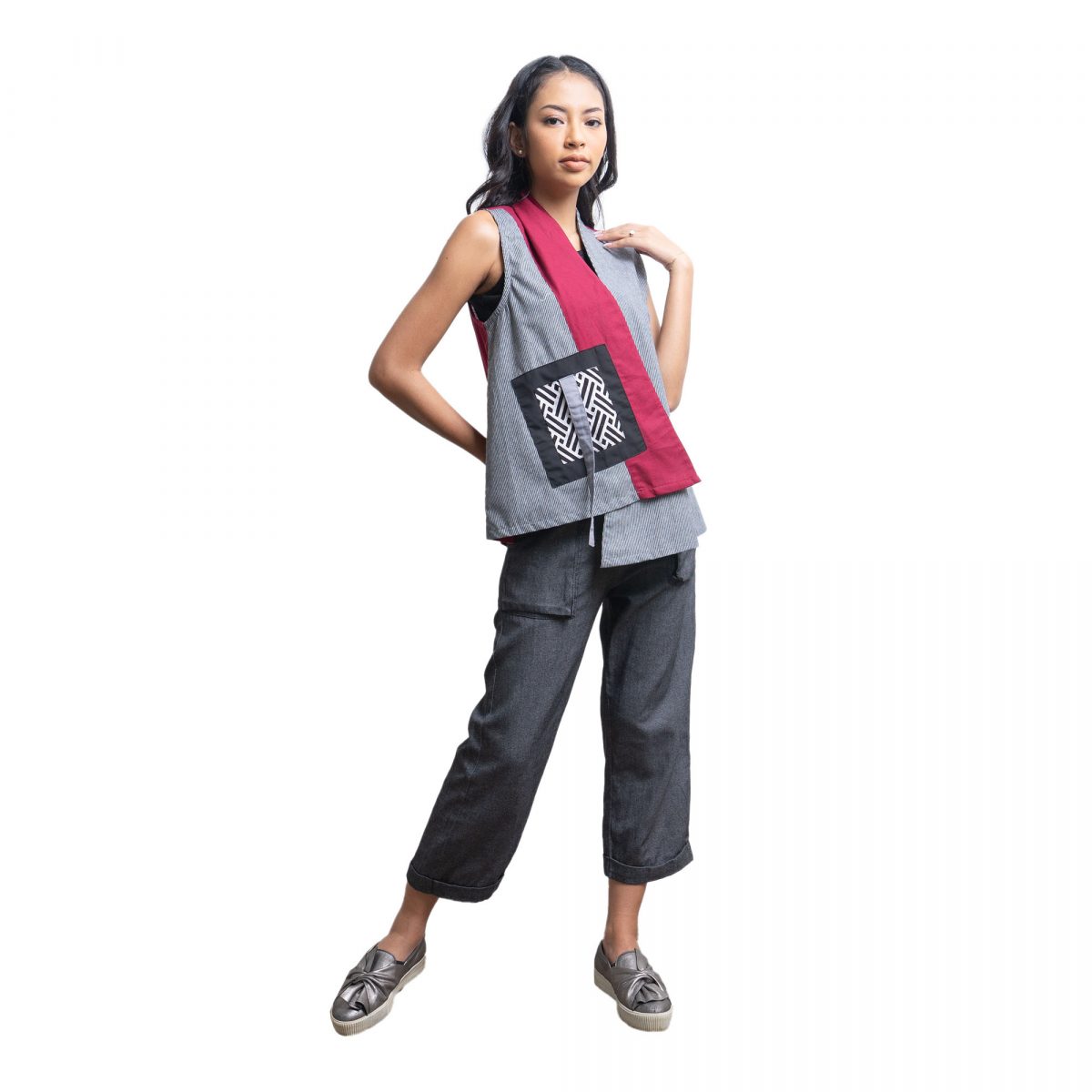 Zoe Outer Black Red - Image 3