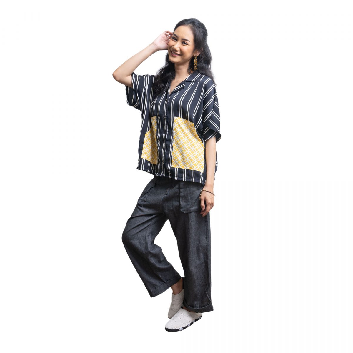 Loria 2 Shirt Stripe Black - Image 5
