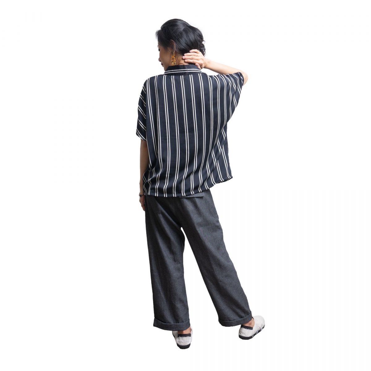 Loria 2 Shirt Stripe Black - Image 6