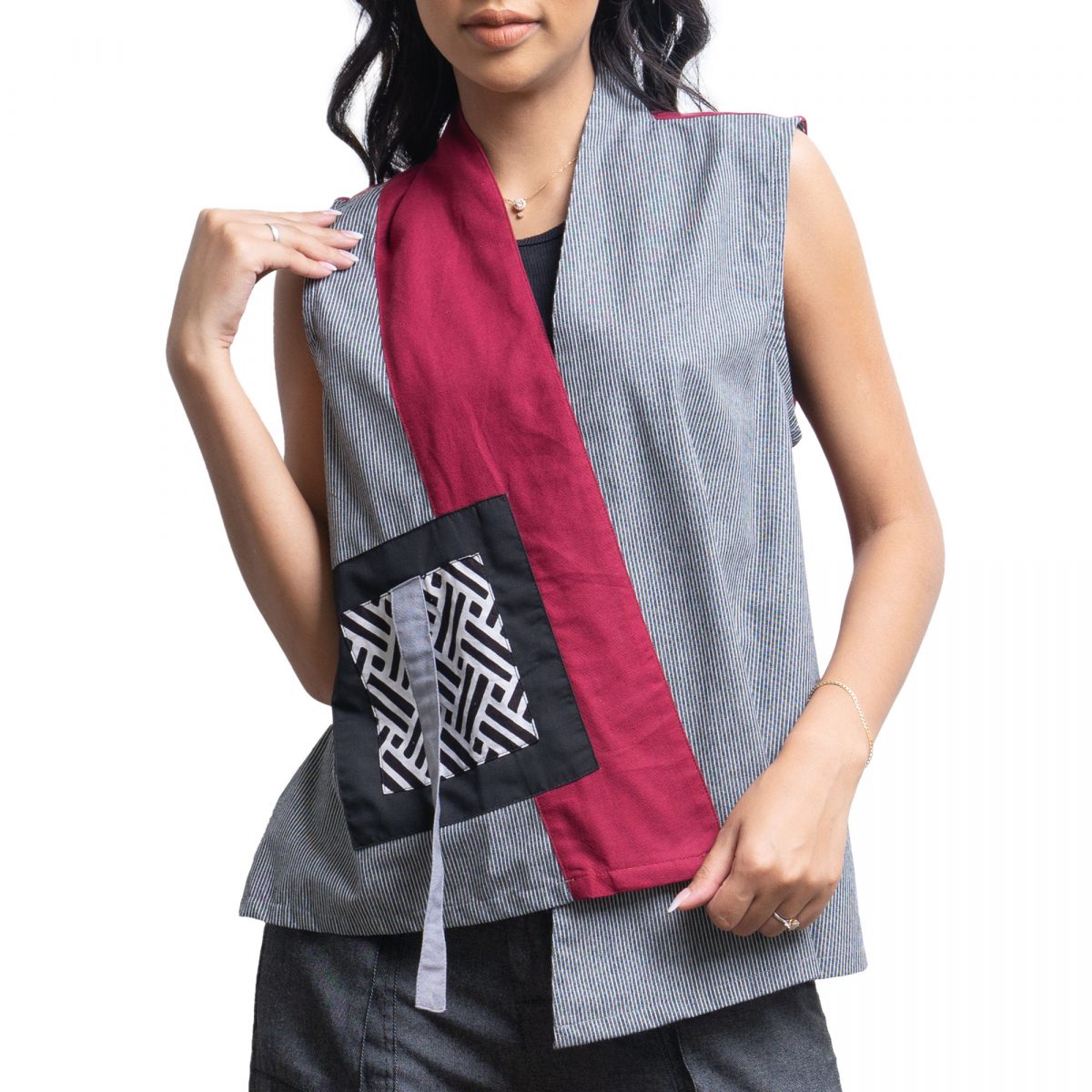 Zoe Outer Black Red - Image 2