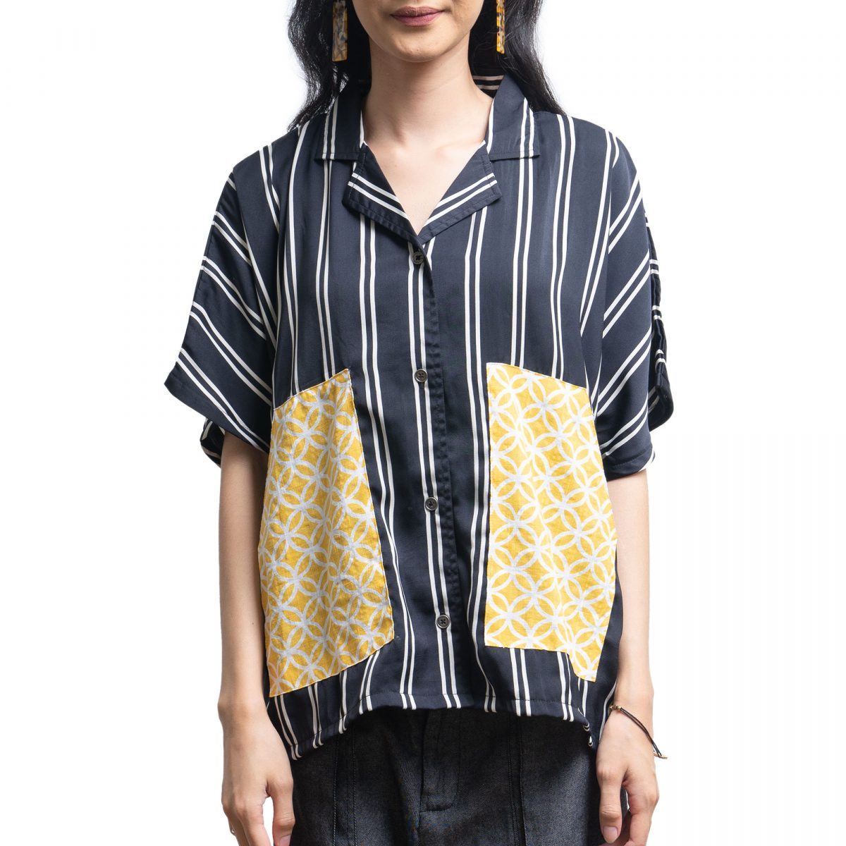Loria 2 Shirt Stripe Black - Image 2