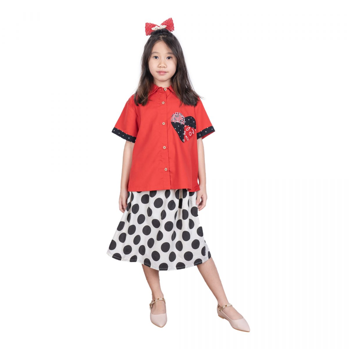 Heart Shirt Kids Red - Image 6