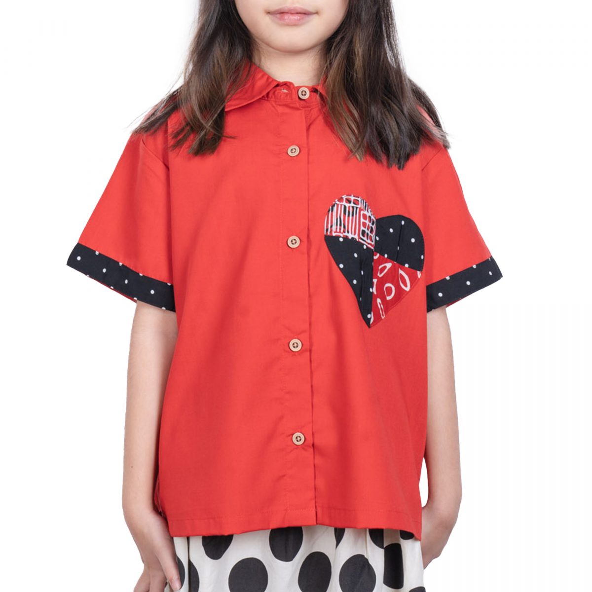 Heart Shirt Kids Red - Image 2