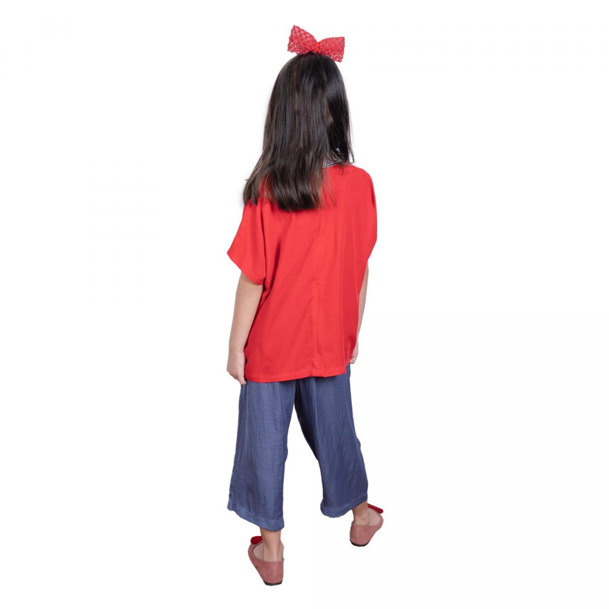 Athena Blouse Kids Red - Image 5