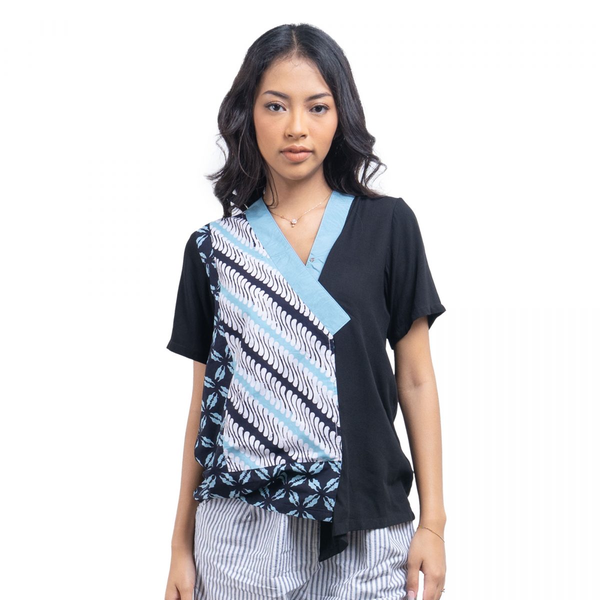 Dannia Blouse Blue Black