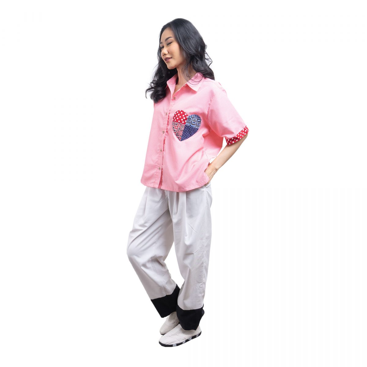Heart Shirt Stripe Pink - Image 4