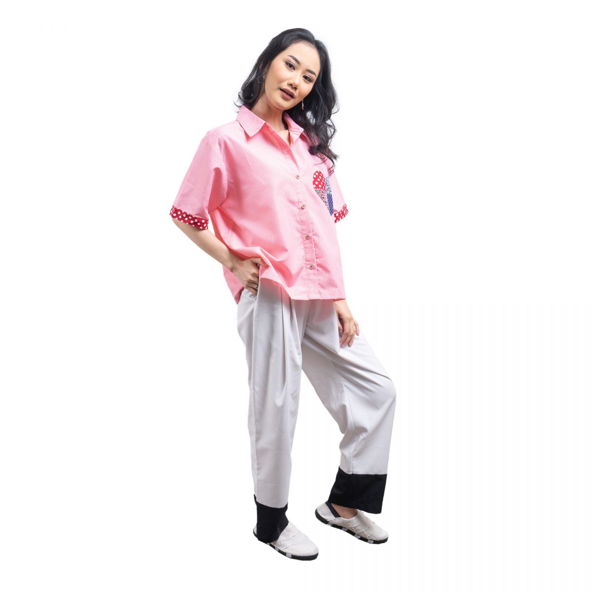 Heart Shirt Stripe Pink - Image 3