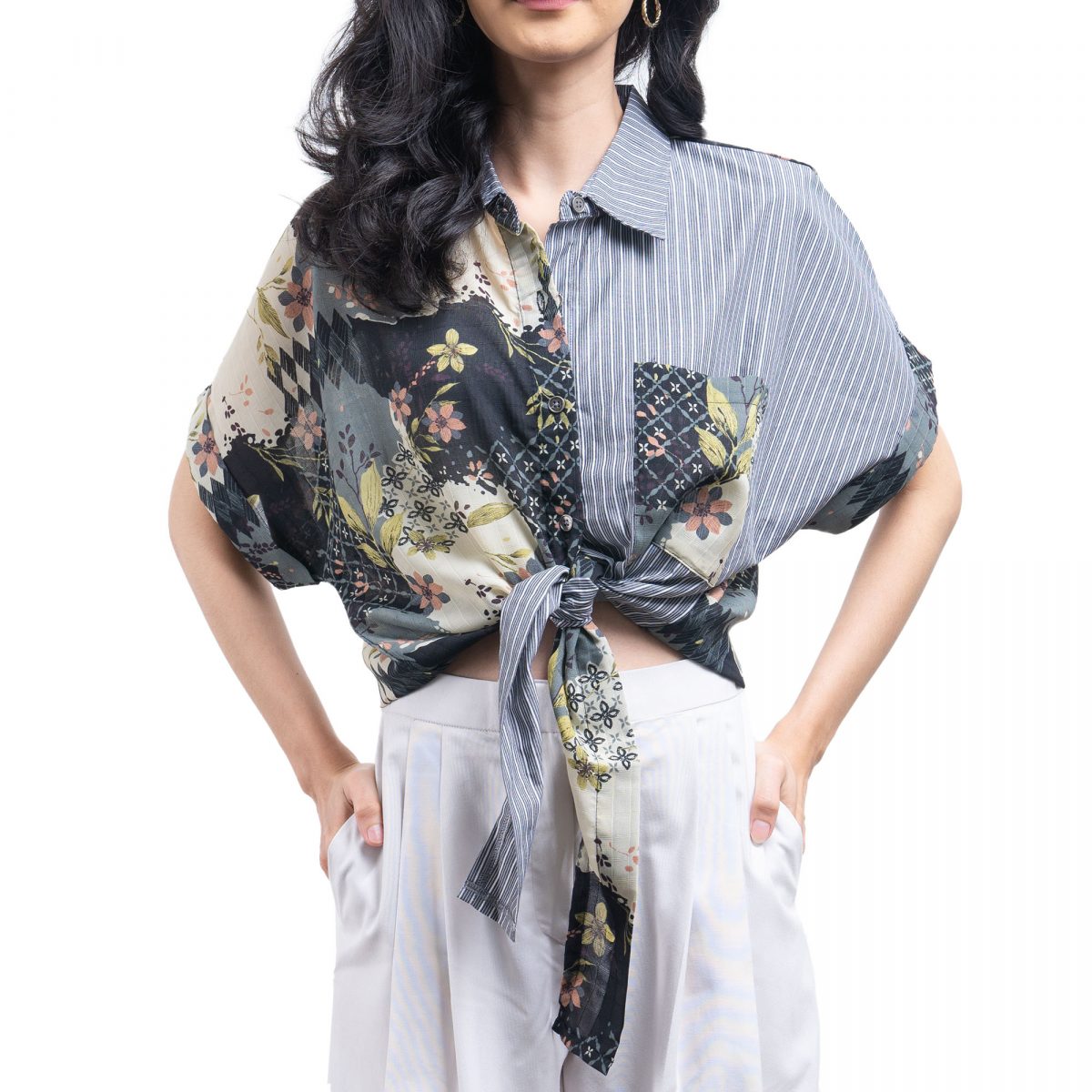 Esther Shirt Stripe Black - Image 2