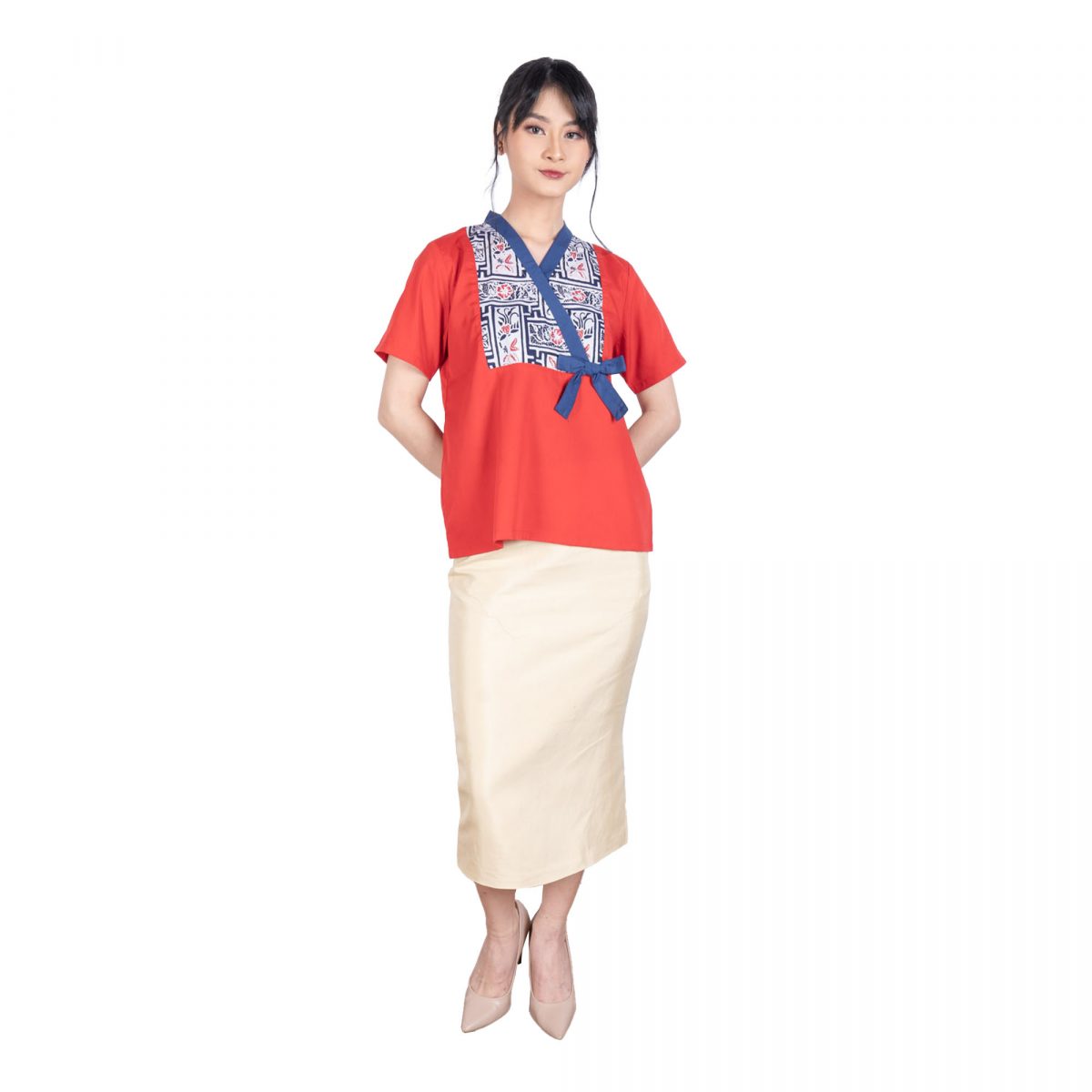 Rose Blouse Navy - Image 6