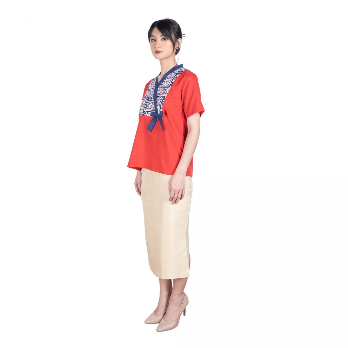 Rose Blouse Navy - Image 3