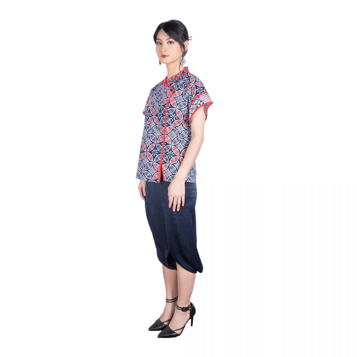 Michelle Blouse Navy - Image 4