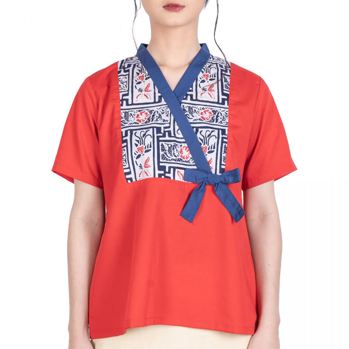 Rose Blouse Navy - Image 2