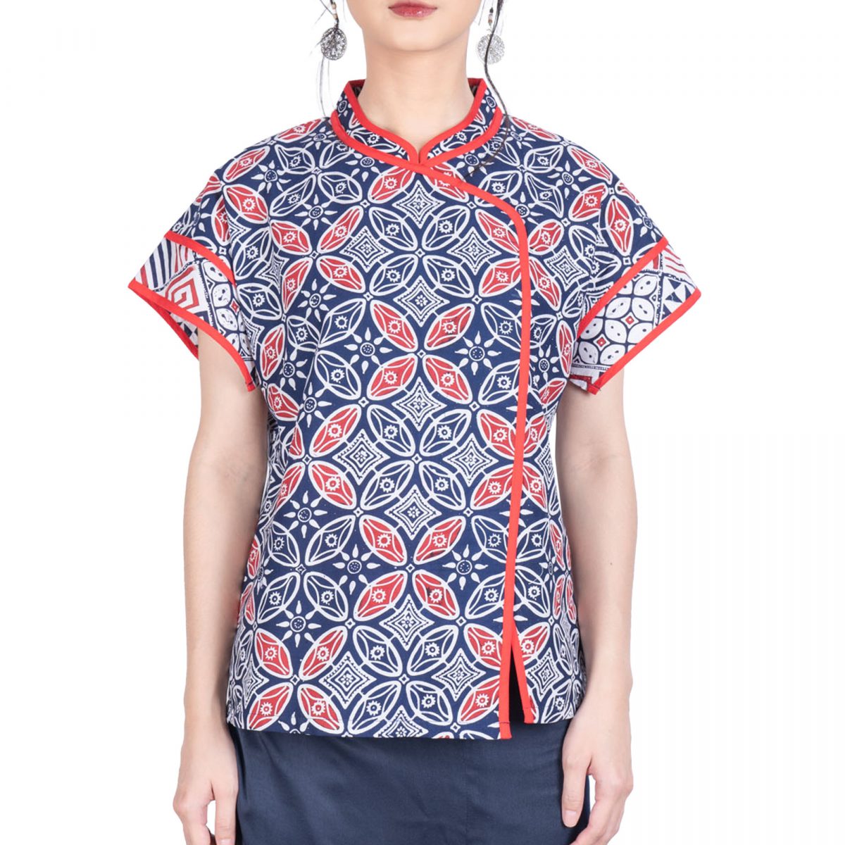 Michelle Blouse Navy - Image 2